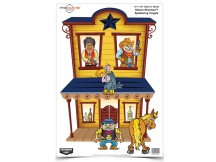 Birchwood Casey Dirty Bird Saloon Shootout Target, 12 inchx18 inch, 8ct 