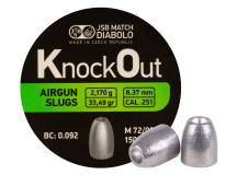 JSB KnockOut Slugs .251 Cal, 33.49gr, Hollowpoint, 150ct 