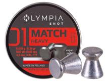 Olympia Shot Match Pellets, .177cal, Heavy, 8.26gr, Wadcutter, 500ct 