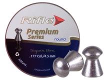 Rifle Ammunition Rifle Premium Pellets, .177cal, 8.33gr, Round Nose, 500ct 