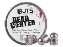 JTS Airguns JTS Dead Center Precision .25 Cal, 33.80 Grain, Domed, 150ct, Blister Pack 