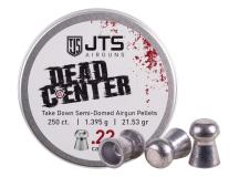 JTS Airguns JTS Dead Center Precision .22 Cal, 21.53 Grain, Semi-Dome, 250ct, Blister Pack 