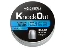 JSB KnockOut Slugs MK3 .177 Cal, 10.03 Grains, Hollowpoint, 500ct 