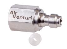 Air Venturi Male QD, 1/8 inch BSPP Female, 5000 PSI, Delrin Seal 