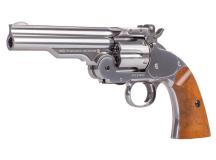 Barra Schofield No. 3 Nickel CO2 BB Revolver, 5 inch Barrel Air gun