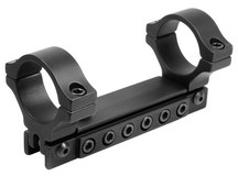 BKL 1-Pc Adjustable Scope Mount, 1 inch Rings, 3/8 inch Dovetail, Black 