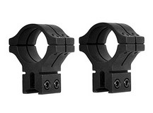 BKL 1 inch Rings, 14mm Dovetail, Double Strap, Matte Black 