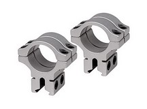 BKL 1 inch Rings, 3/8 inch or 11mm Dovetail, Double Strap, Silver 