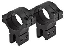 BKL 30mm Rings, 3/8 inch or 11mm Dovetail, Double Strap, Matte Black 