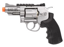 Black Ops / WG CO2 Airsoft Revolver, Chrome, 2.5 inch Airsoft gun