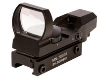 CenterPoint Optics 32mm Open Reflex Sight, 4 Red/Green Reticles, 1 MOA, Weaver Mount 