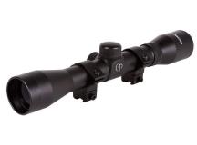 CenterPoint AR22 Series 4x32 Duplex Reticle Rifle Scope, 3/8 inch Rings 