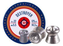 Crosman Destroyer Pellets, .22 Cal, 14.3 Grains, Pointed Expanding, 175ct 