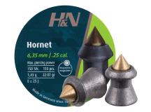 Haendler & Natermann H&N Hornet Pellets, .25 Cal, 22.07 Grains, Pointed, 150ct, Blister Pack 