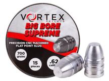 Hatsan Vortex Big Bore Supreme Slugs .62 Cal, 700gr, Flat Nose, 15ct 