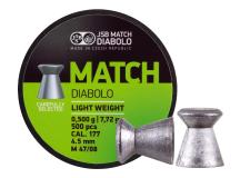 JSB Green Match Light Weight  .177 Cal, 7.72 Grains, Wadcutter, 500ct 