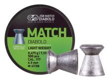 JSB Green Match Light Weight  .177 Cal, 7.33 Grains, Wadcutter, 500ct 