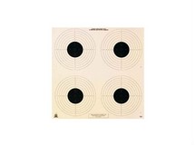 National Target Company National Target NRA 10-Meter Air Pistol Bullseye Target, 4 Bulls/Page, 100ct 