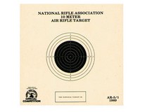 National Target Company National Target NRA 10-Meter Air Rifle Bullseye Target, 1 Bull/Page, 100ct 