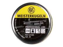 RWS Meisterkugeln Standard .22 Cal, 14.0 Grains, Wadcutter, 250ct 