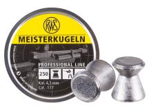 RWS Meisterkugeln Standard .177 Cal, 8.2 Grains, Wadcutter, 250ct 