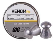 SIG Sauer Venom Pellets, .177 Cal, 7.87 Grains, Round Nose, 500ct 
