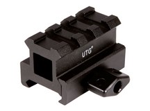 UTG 3-Slot Medium-Profile Compact Riser Mount, 0.83 inch High, Black 
