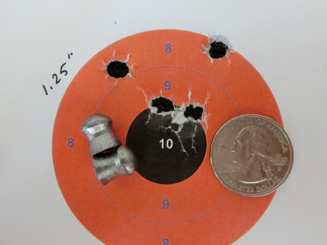 50 yards, groups of 5 from 200 bar