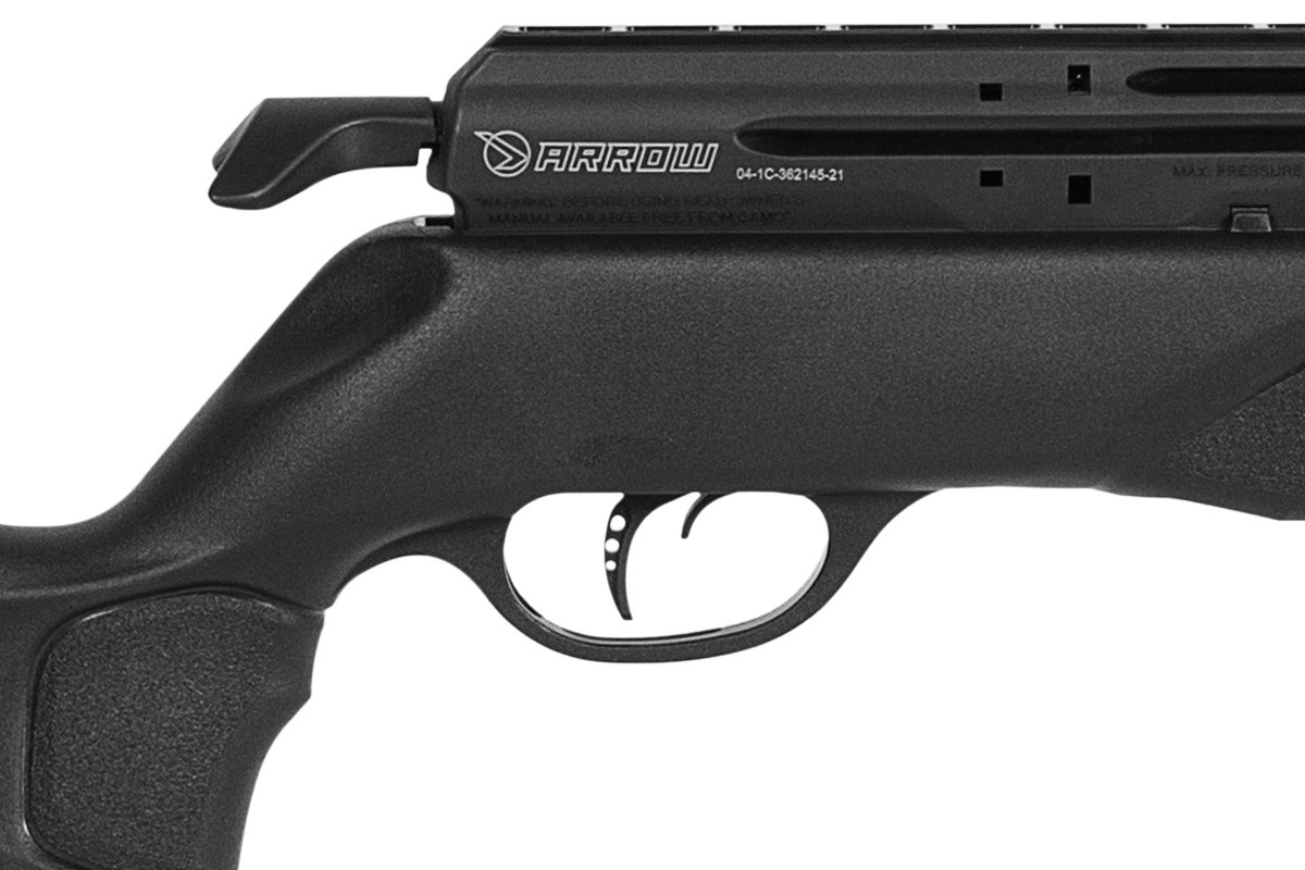 Gamo Arrow pcp air rifle safety in front of trigger